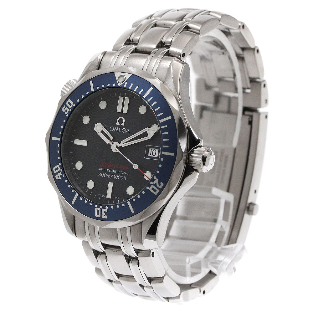 OMEGA Seamaster300 2223.80 Date Navy Dial Quartz Boy's Watch_869534