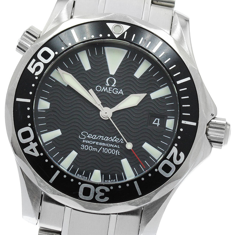 OMEGA Seamaster300 2262.50 Date black Dial Quartz Boy's Watch_869535