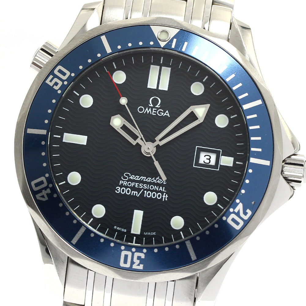OMEGA Seamaster300 2541.80 Date Navy Dial Quartz Men's Watch_869536