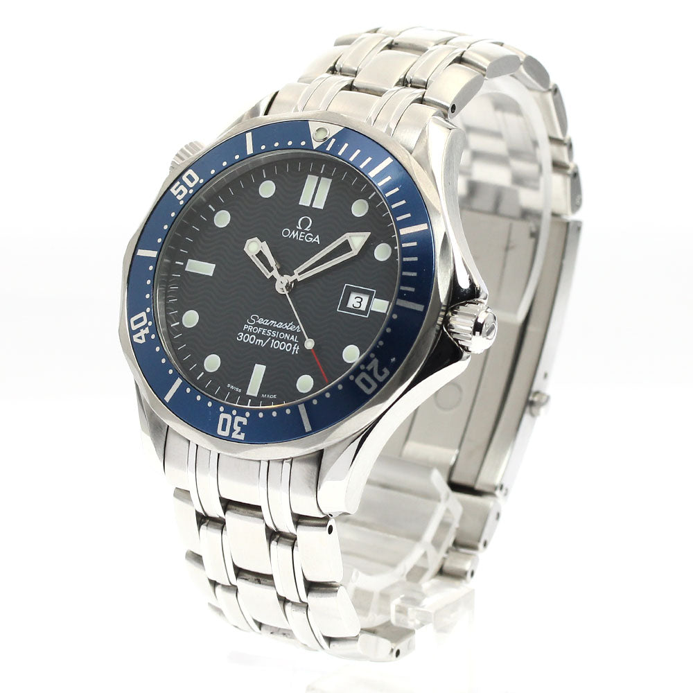 OMEGA Seamaster300 2541.80 Date Navy Dial Quartz Men's Watch_869536