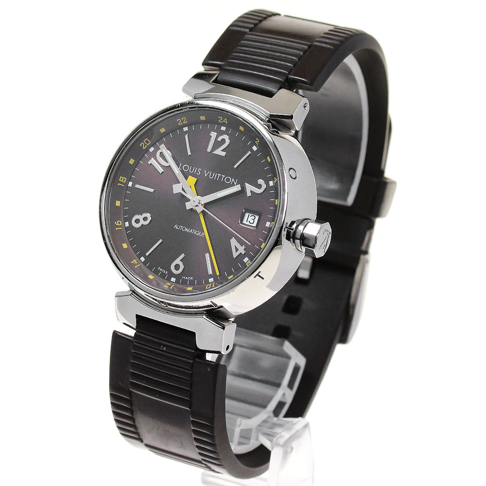 LOUIS VUITTON Tambour Q1131 GMT date Brown Dial Automatic Men's Watch_869541