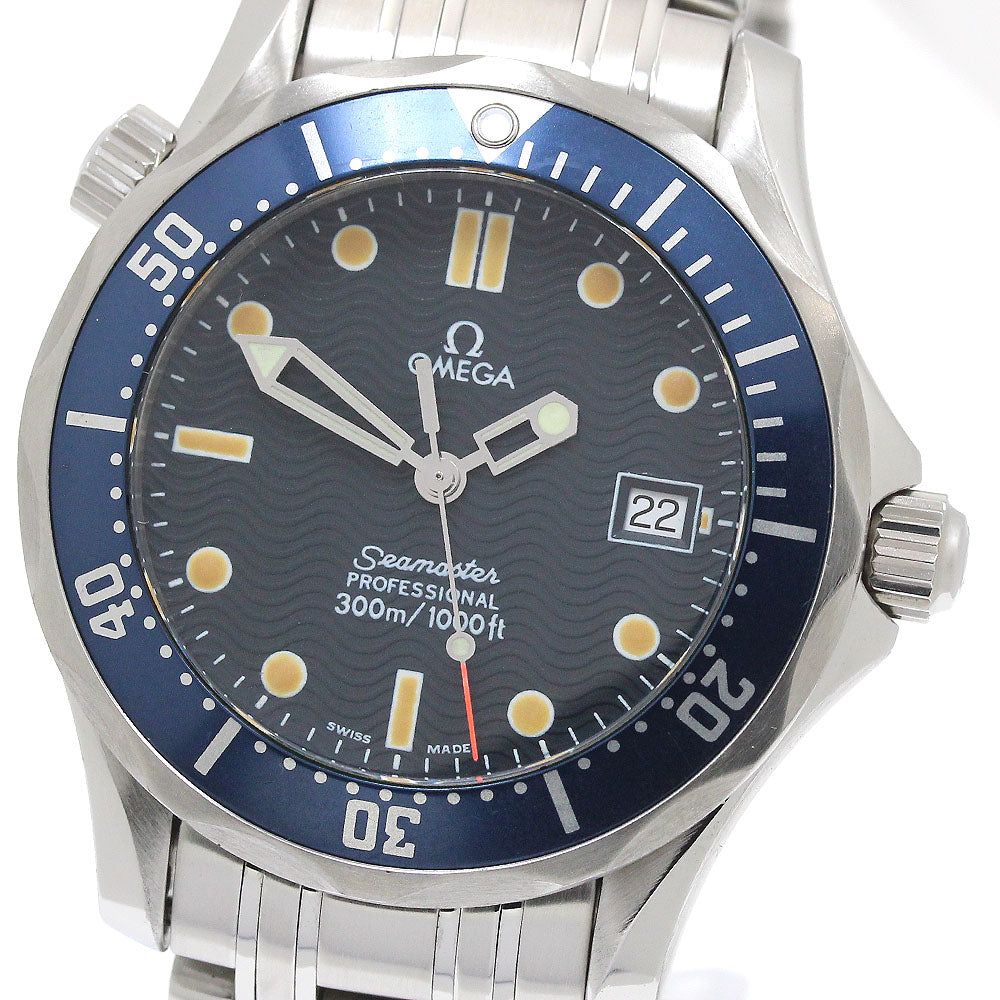 OMEGA Seamaster300 Professional 2561.80 Date Navy Dial Quartz Boy's Watch_869547