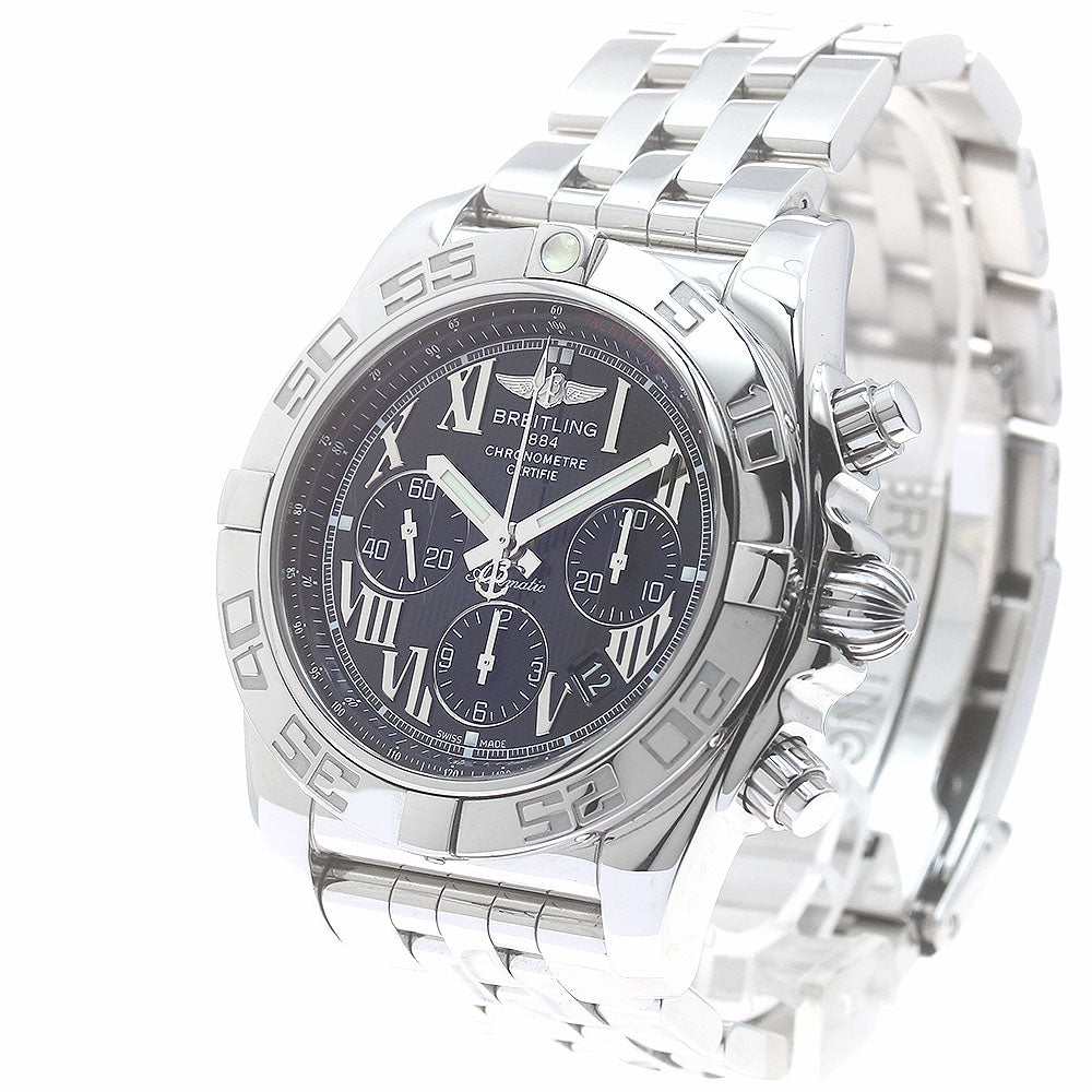 BREITLING Chronomat 44 AB0110 Chronograph Black Dial Automatic Men's _869570
