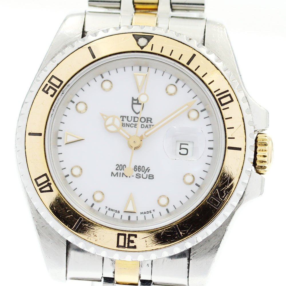 TUDOR Prince Date Mini Sub 73193 Date white Dial Automatic Boy's Watch_869576