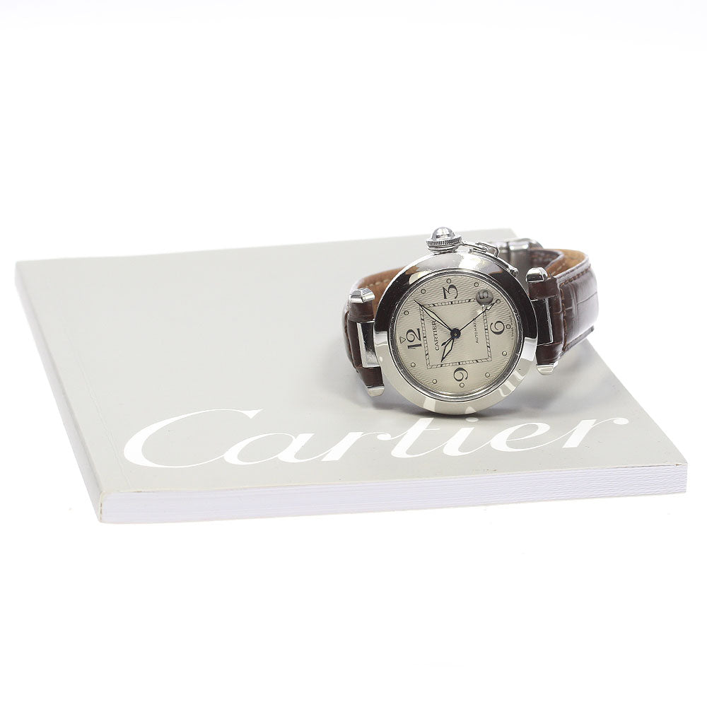 CARTIER Pasha C W3106199 Date Silver Dial Automatic Boy's Watch_869583