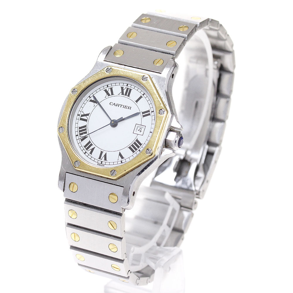 CARTIER Santos Octagon LM 81037288 Date white Dial Automatic Men's Watch_869593
