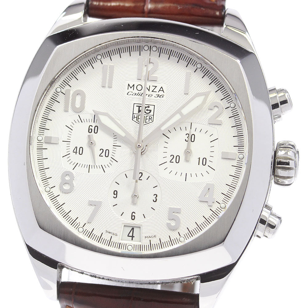 TAG HEUER Monza Caliber 36 CR5111 Chronograph Silver Dial Automatic Men's Watch_869600