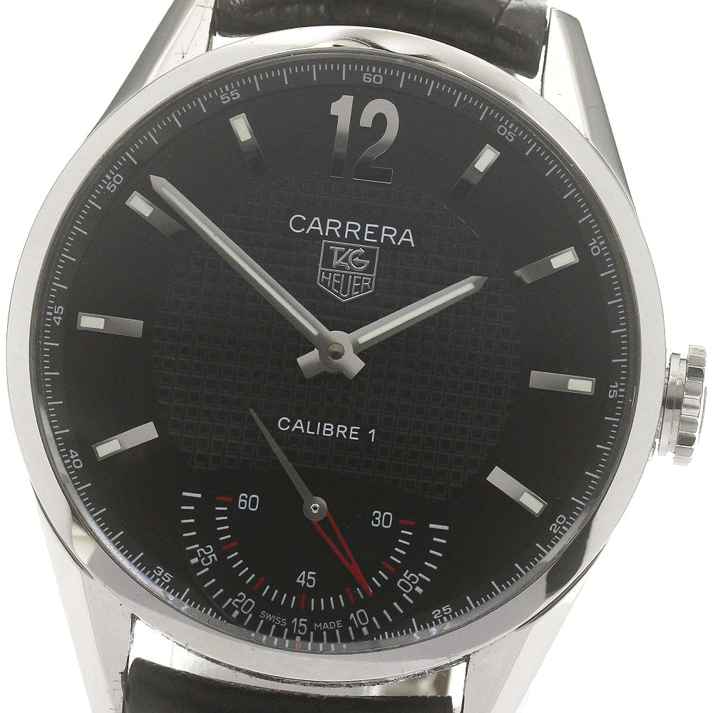 TAG HEUER Carrera WV3010 Caliber 1 Small Second black Dial Hand Winding Men's Watch_869605