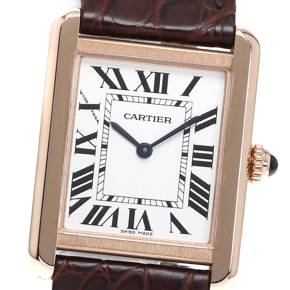 CARTIER Tank solo SM W5200024 Silver Dial Quartz Ladies Watch_869626