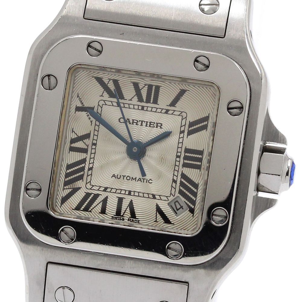 CARTIER Santos Galbee SM W20054D6 Date Silver Dial Automatic Ladies Watch_869640