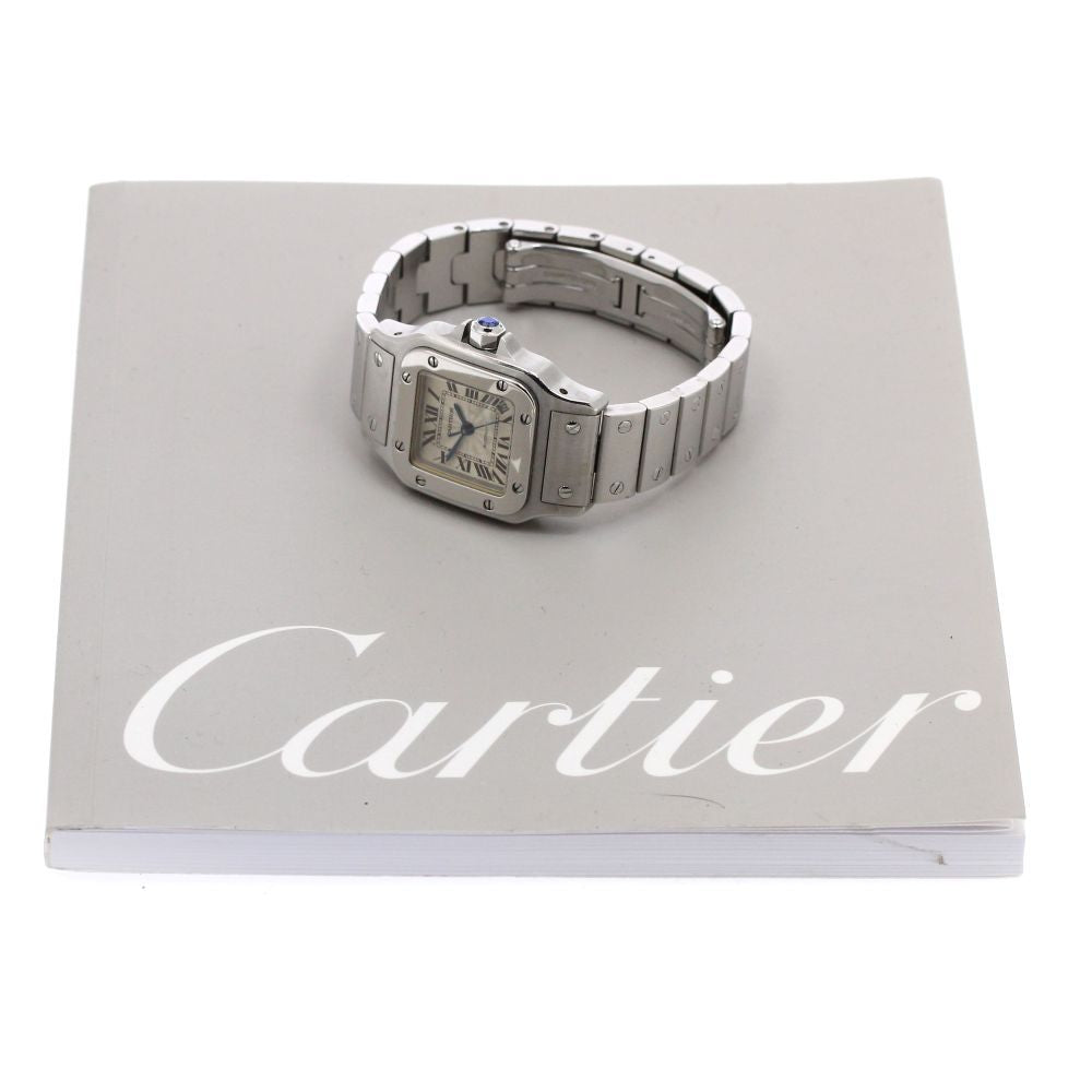 CARTIER Santos Galbee SM W20054D6 Date Silver Dial Automatic Ladies Watch_869640