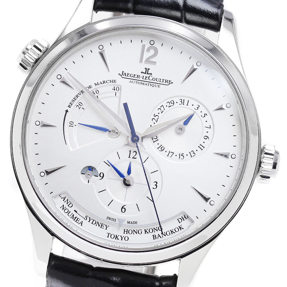 JAEGER-LECOULTRE Master geography 176.8.29.S/Q1428421 Power reserve GMT Silver Dial Automatic Men's Watch_869642