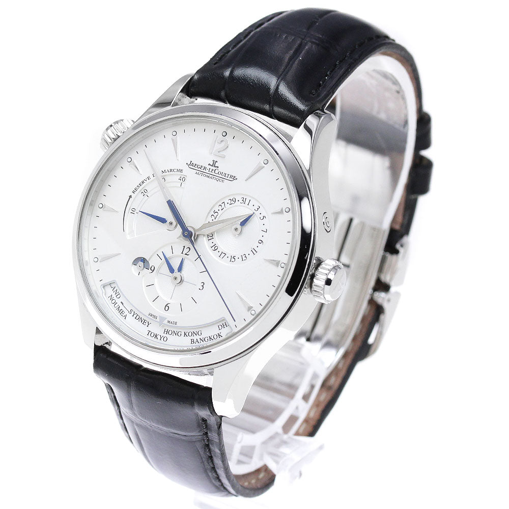 JAEGER-LECOULTRE Master geography 176.8.29.S/Q1428421 Power reserve GMT Silver Dial Automatic Men's Watch_869642
