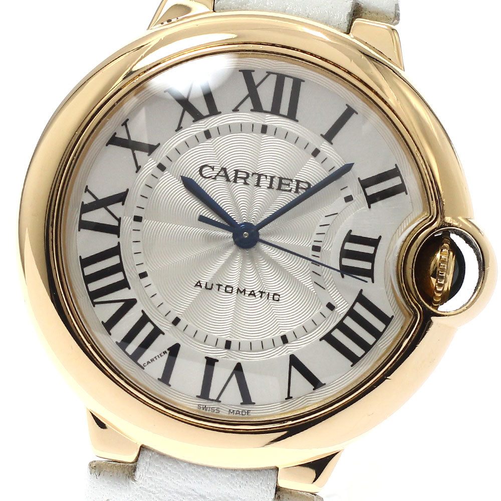 CARTIER Baron blue W6900356 18K Yellow Gold Silver Dial Automatic Boy's_869645