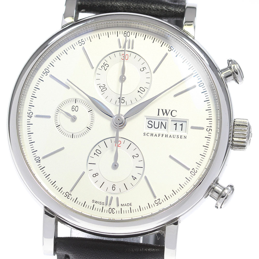 IWC SCHAFFHAUSEN Portugese IW391027 Silver Dial Automatic Men's Watch_869647