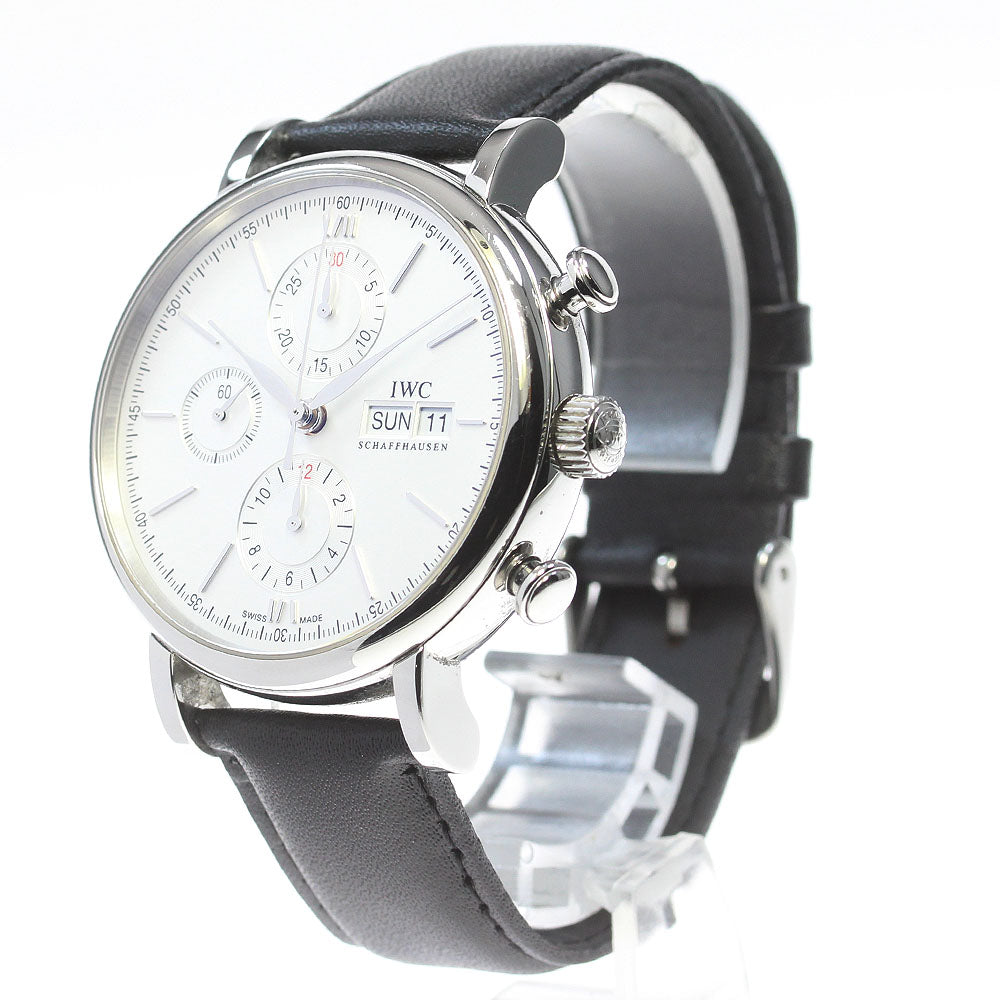 IWC SCHAFFHAUSEN Portugese IW391027 Silver Dial Automatic Men's Watch_869647