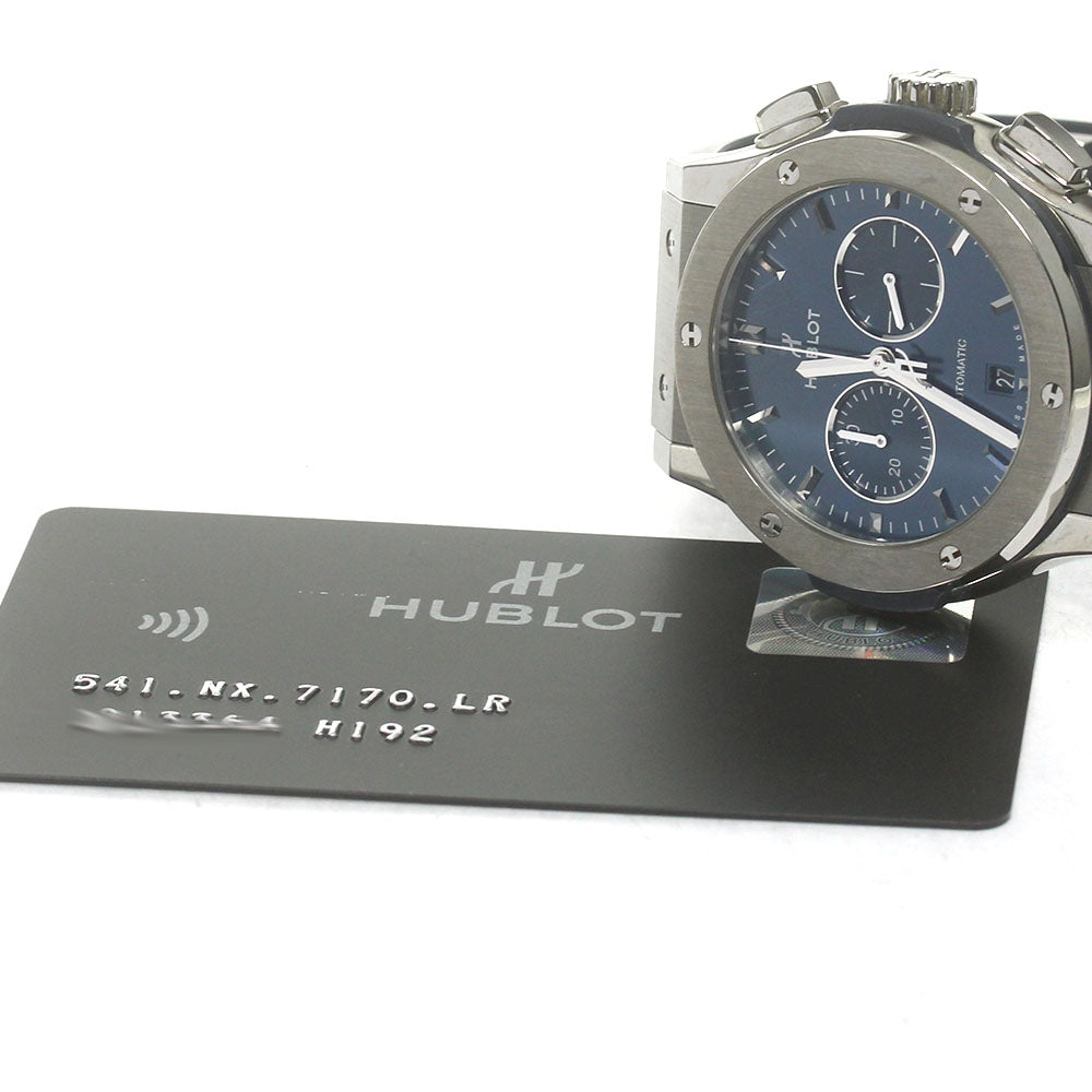 HUBLOT Classic Fusion Chronobluff Titanium Blue 541.NX.7170.LR blue Dial Automatic Men's Watch_869653