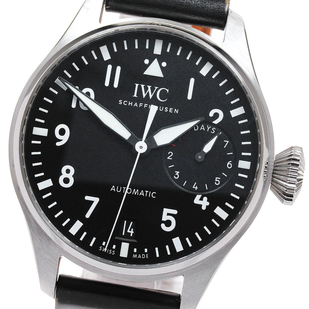 IWC SCHAFFHAUSEN Big pilot watch IW500912 7DAYS black Dial Automatic Men's Watch_869699