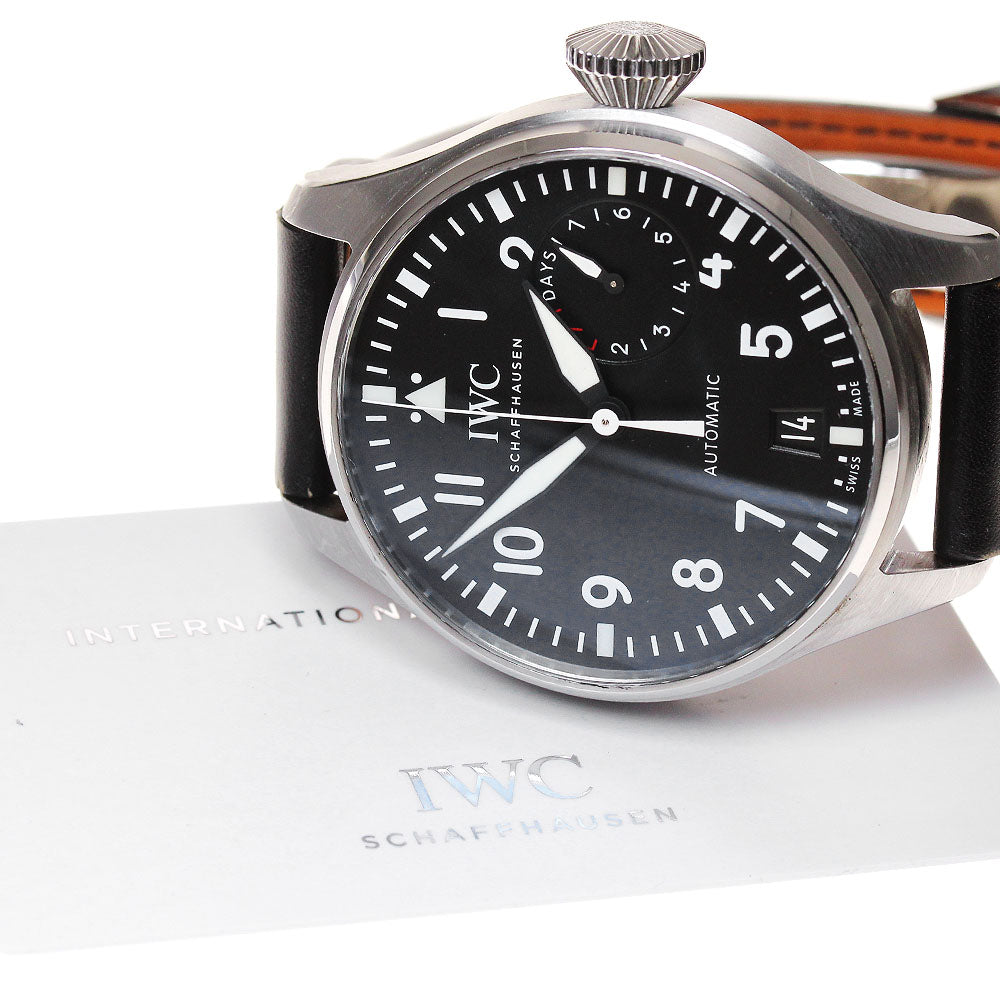 IWC SCHAFFHAUSEN Big pilot watch IW500912 7DAYS black Dial Automatic Men's Watch_869699