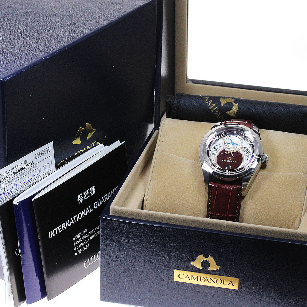 CITIZEN Campanola BU0040-06W/8730-T025242 Deep scarlet (Kokiake) Silver / Red Dial Solar Powered Men's Watch_869715
