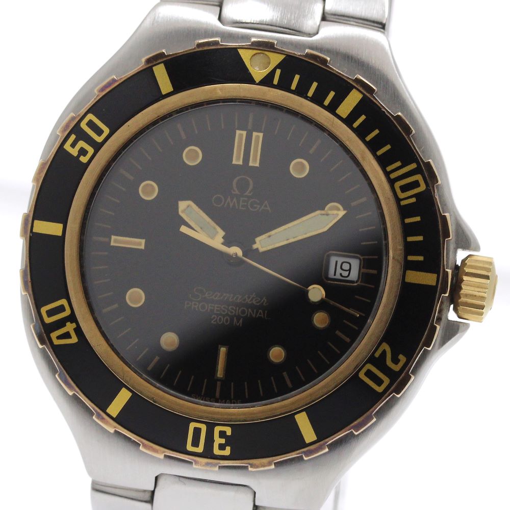 OMEGA Seamaster200 2750.50.02 YG bezel black Dial Quartz Men's Watch_869719