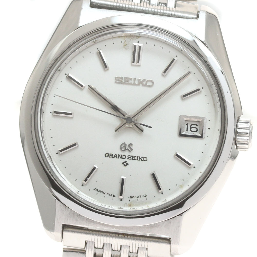 SEIKO Grand Seiko 6145-8000 Date Silver Dial Automatic Men's Watch_869756