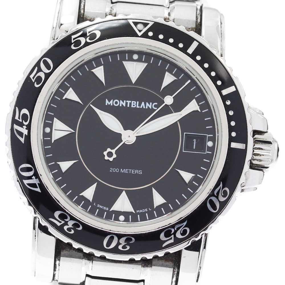MONTBLANC Meistersteck 7037 Date black Dial Quartz Men's Watch_869767