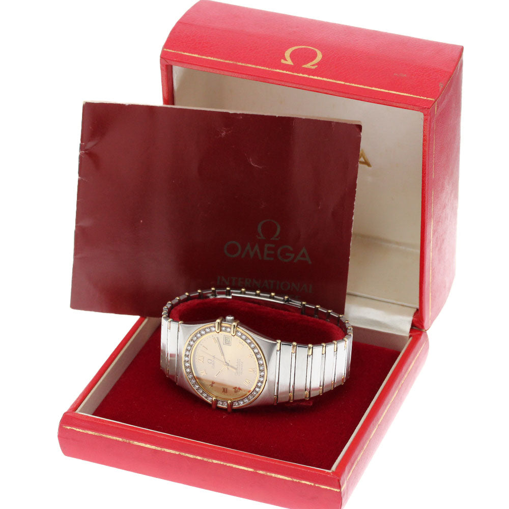 OMEGA Constellation 1312.10 After diamond bezel gold Dial Quartz Men's Watch_869775