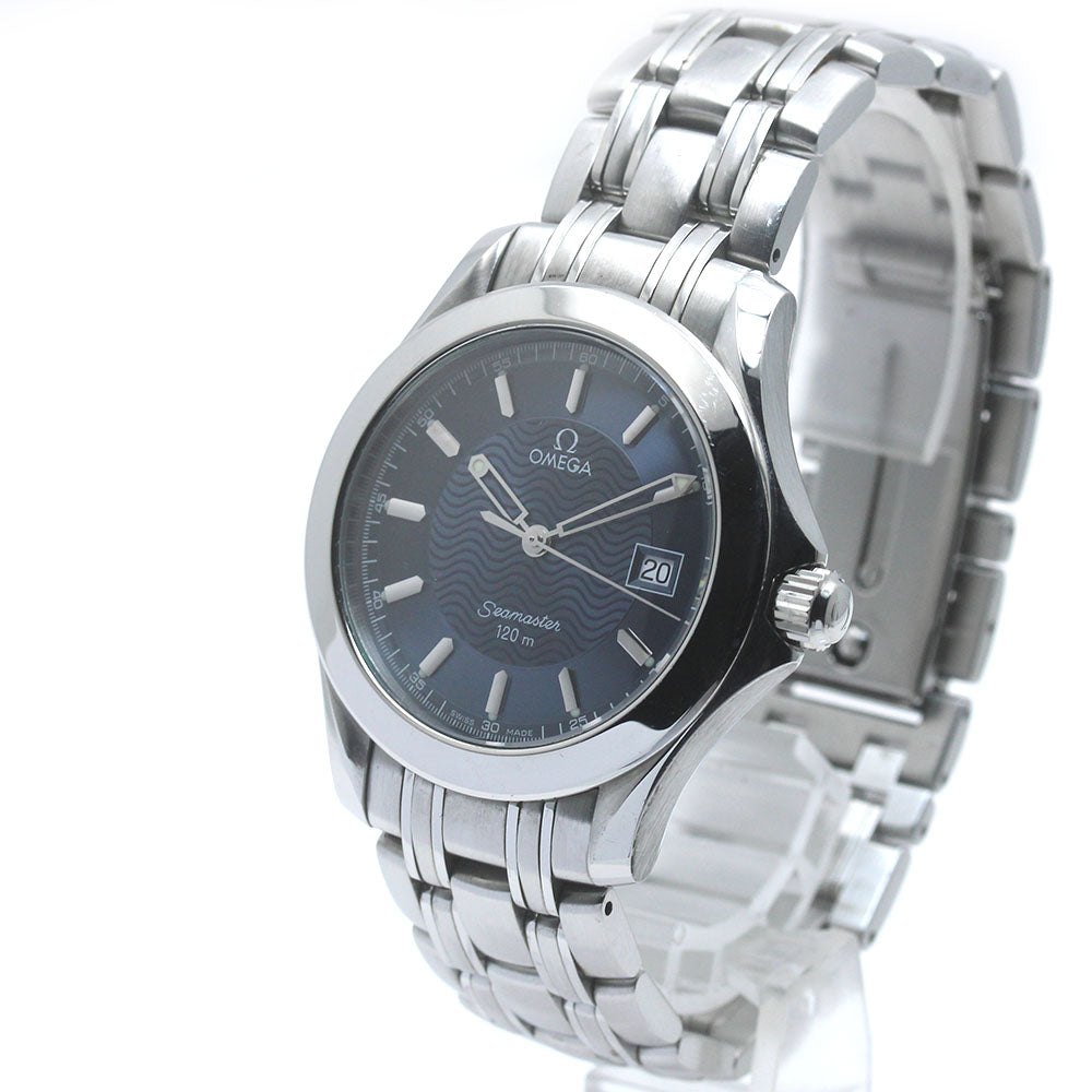OMEGA Seamaster120 2511.81 Date Navy Dial Quartz Men's Watch_869790