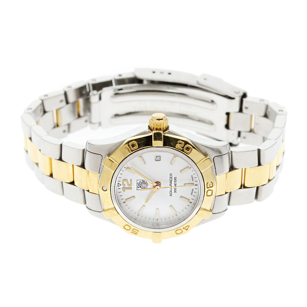 TAG HEUER Aqua racer WAF1424 Date White shell Dial Quartz Ladies Watch_869794