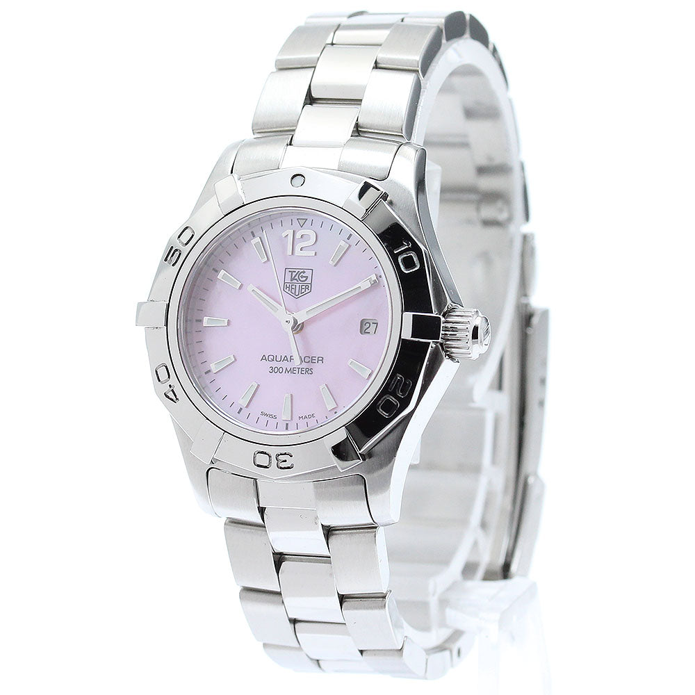 TAG HEUER Aqua racer WAF1418 Date Pink shell Dial Quartz Ladies Watch_869795