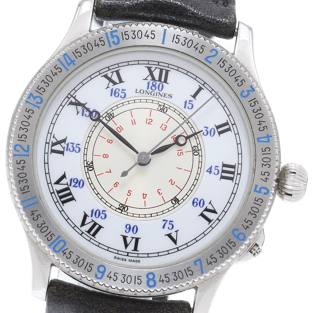 LONGINES Lindbergh Hour Bangle L2.601.4 Silver / White Dial Automatic Men's Watch_869796