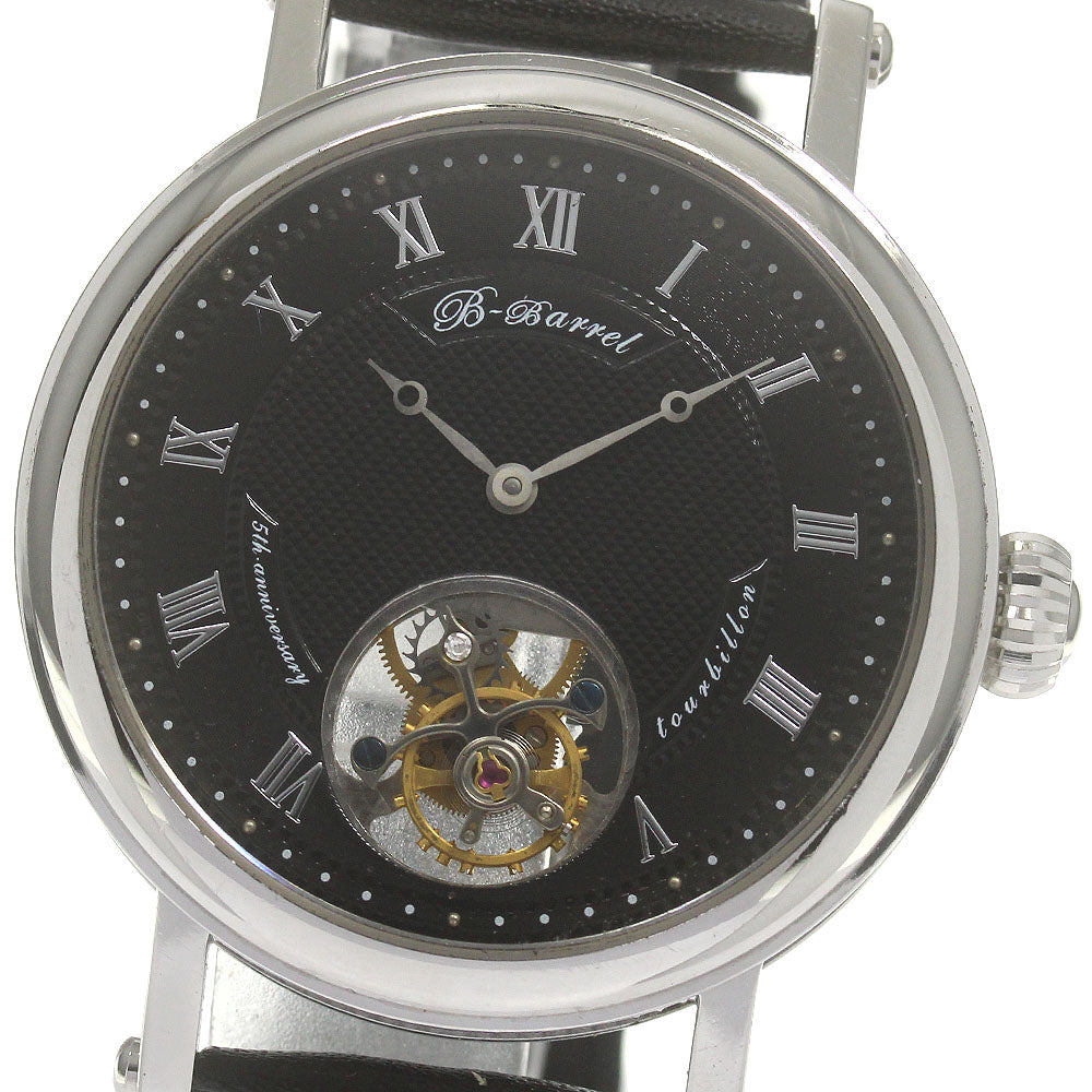 B-BARREL Tourbillon Back skeleton black Dial Hand Winding Men's Watch_869804