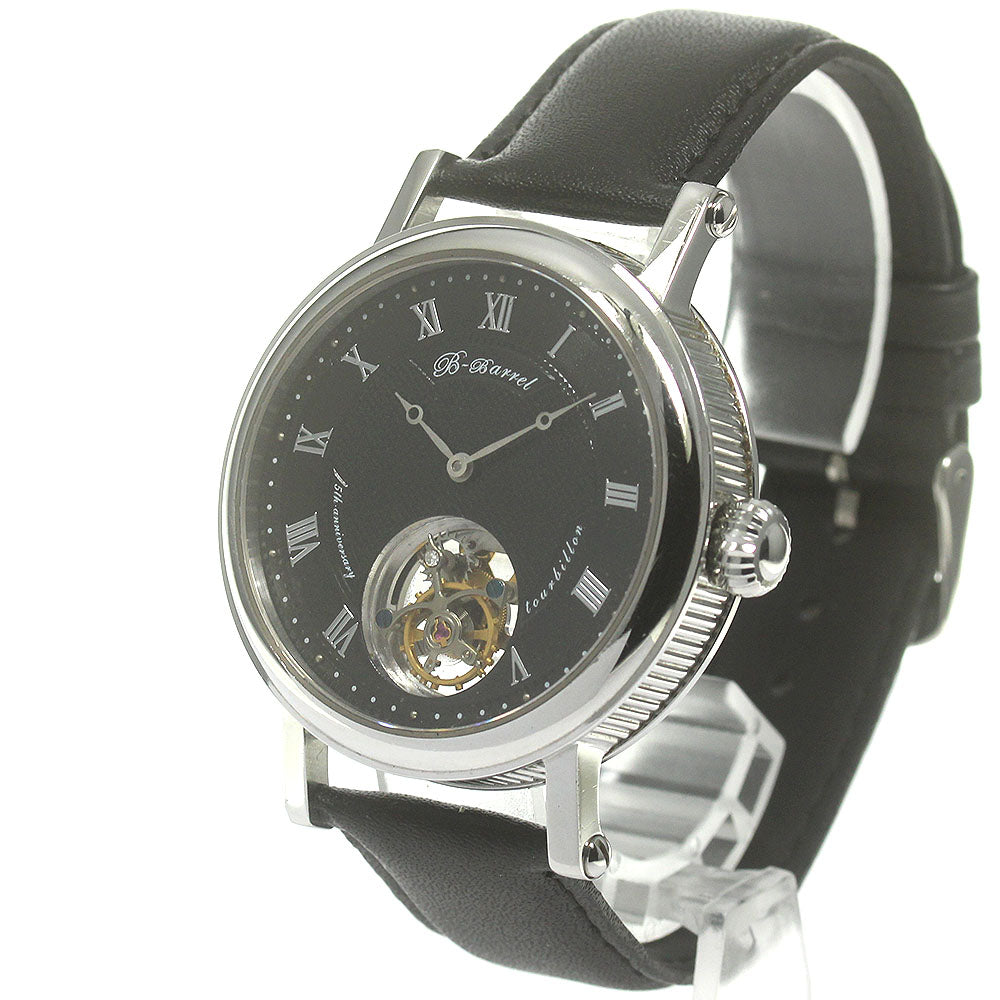 B-BARREL Tourbillon Back skeleton black Dial Hand Winding Men's Watch_869804