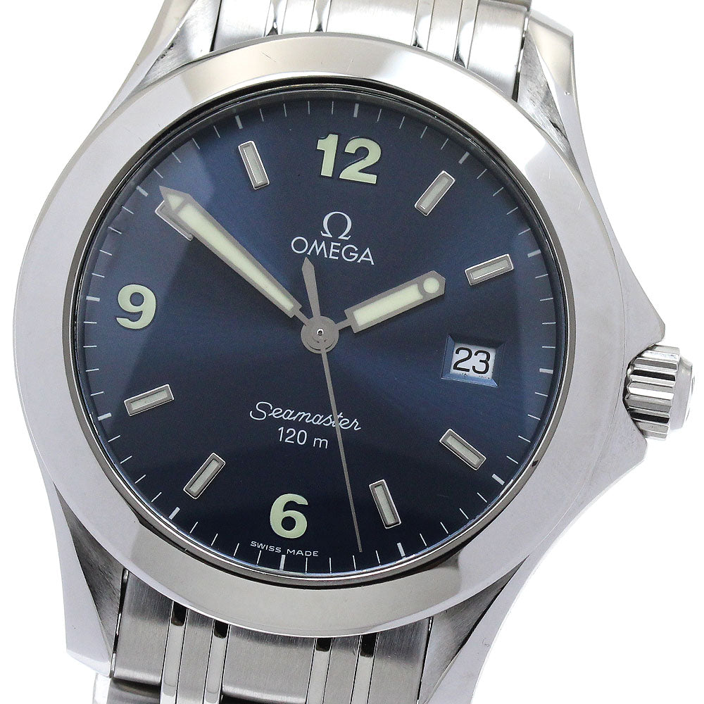 OMEGA Seamaster120 2511.83 Date Navy Dial Quartz Men's Watch_869829