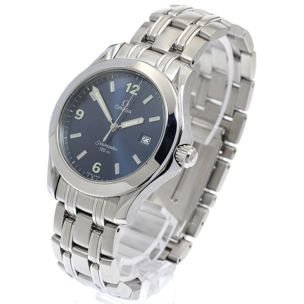 OMEGA Seamaster120 2511.83 Date Navy Dial Quartz Men's Watch_869829