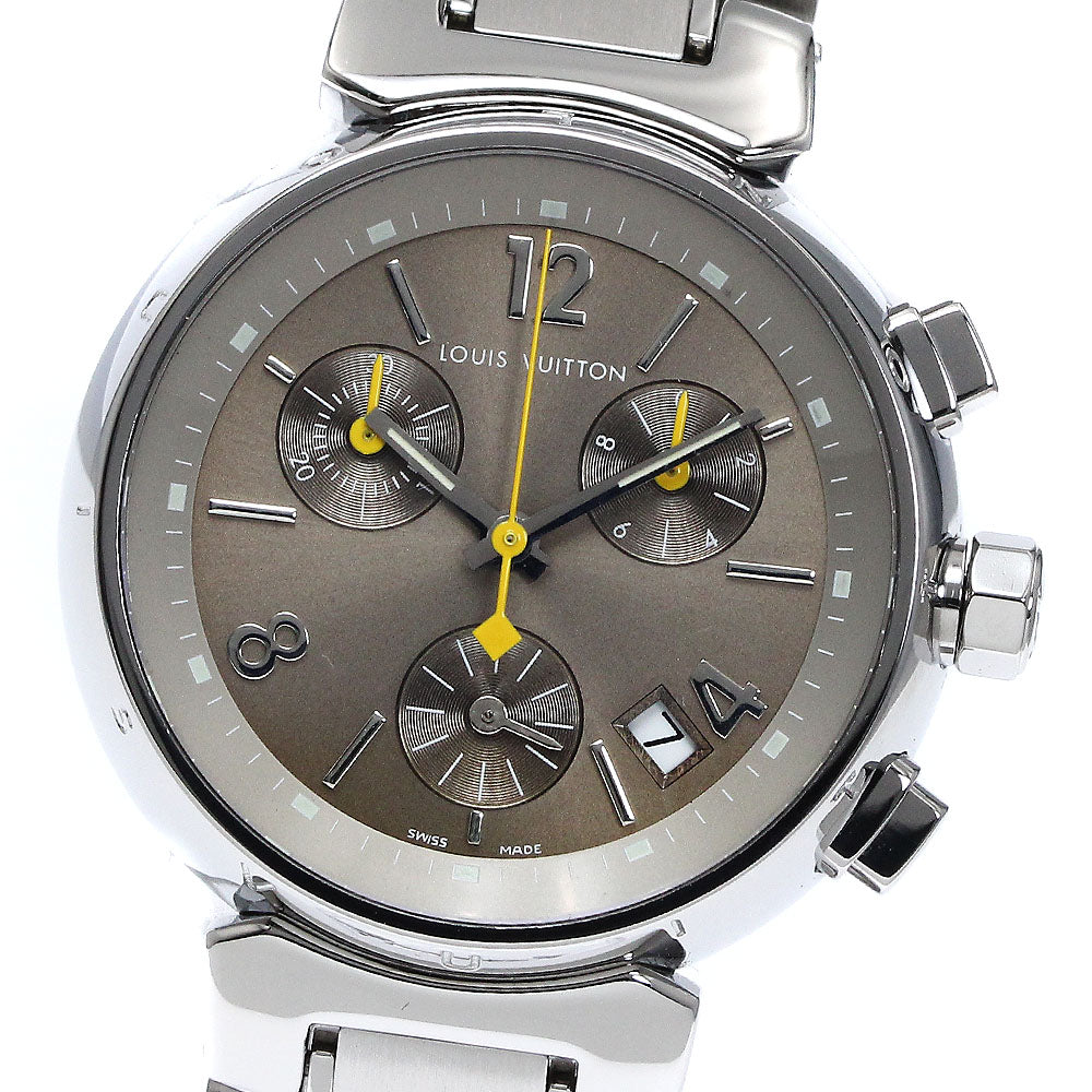 LOUIS VUITTON Tambour Q1322 Chronograph Brown Dial Quartz Boy's Watch_869832
