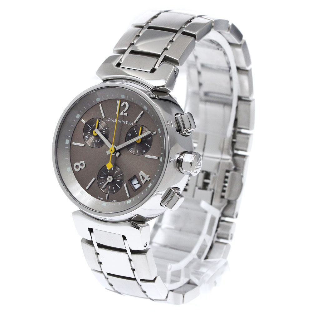 LOUIS VUITTON Tambour Q1322 Chronograph Brown Dial Quartz Boy's Watch_869832