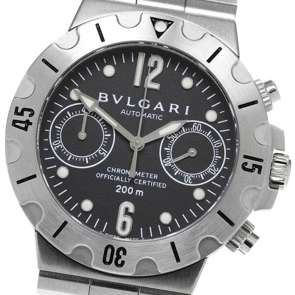 BVLGARI Diagono Scuba SCB38S Chronograph black Dial Automatic Men's Watch_869842