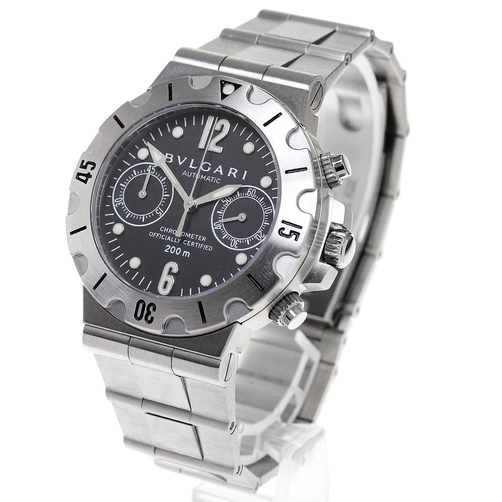 BVLGARI Diagono Scuba SCB38S Chronograph black Dial Automatic Men's Watch_869842