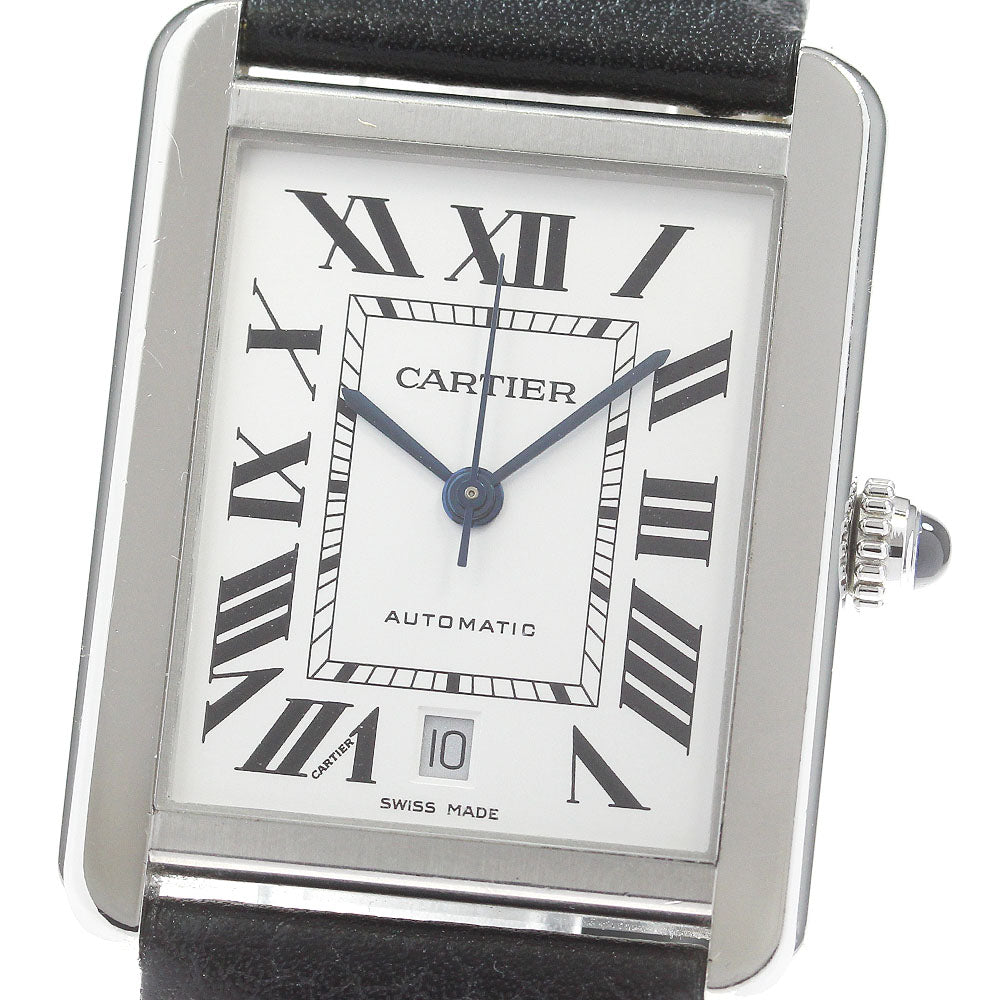 CARTIER Tank solo XL WSTA0029 Date Silver Dial Automatic Men's Watch_869904