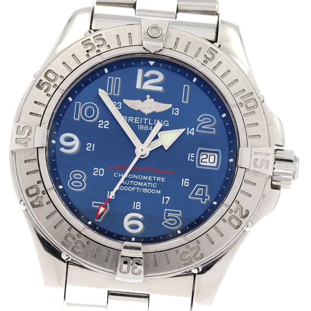 BREITLING Super Ocean A17360 Date blue Dial Automatic Men's Watch_869907