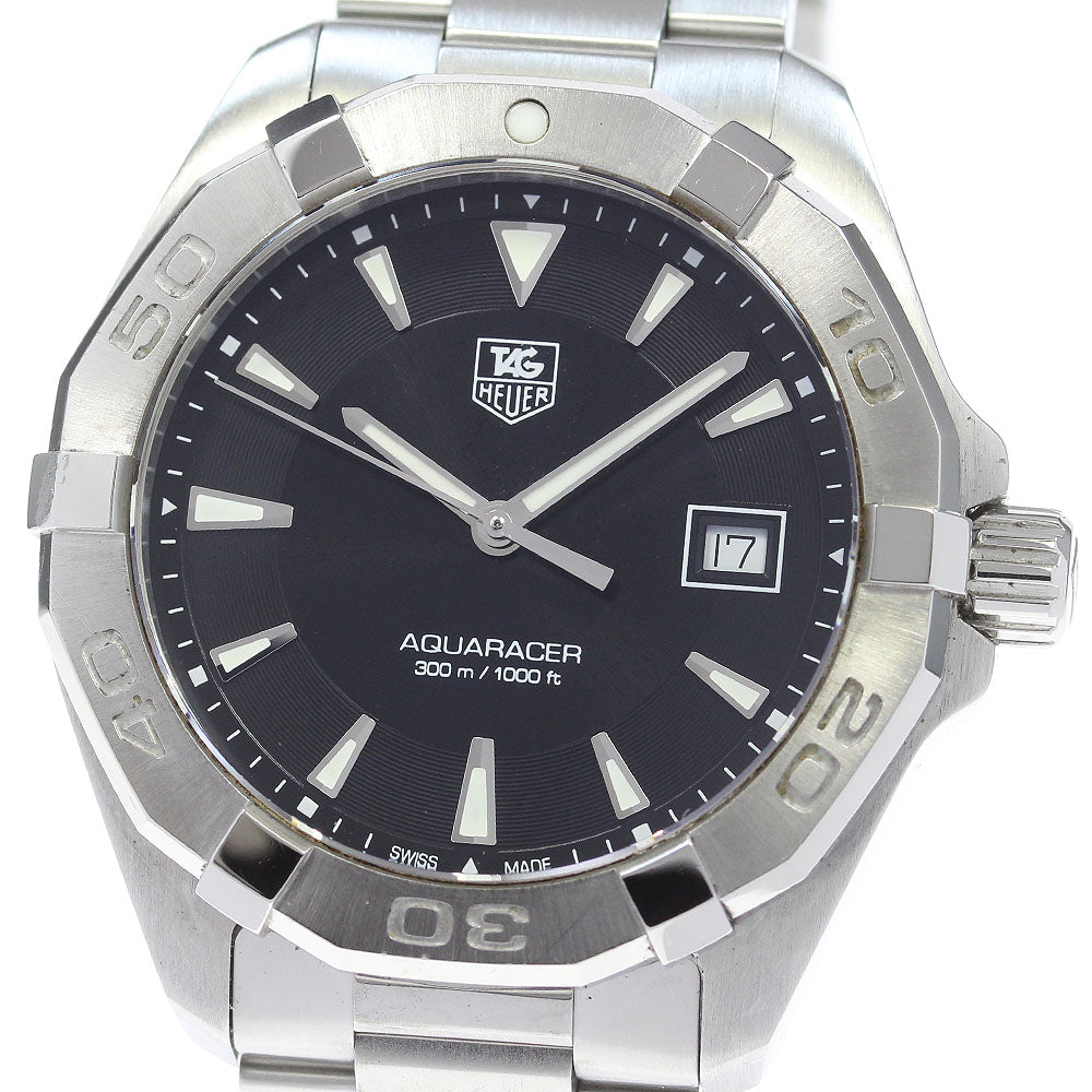 TAG HEUER Aqua racer WAY1110 Date black Dial Quartz Men's Watch_869924