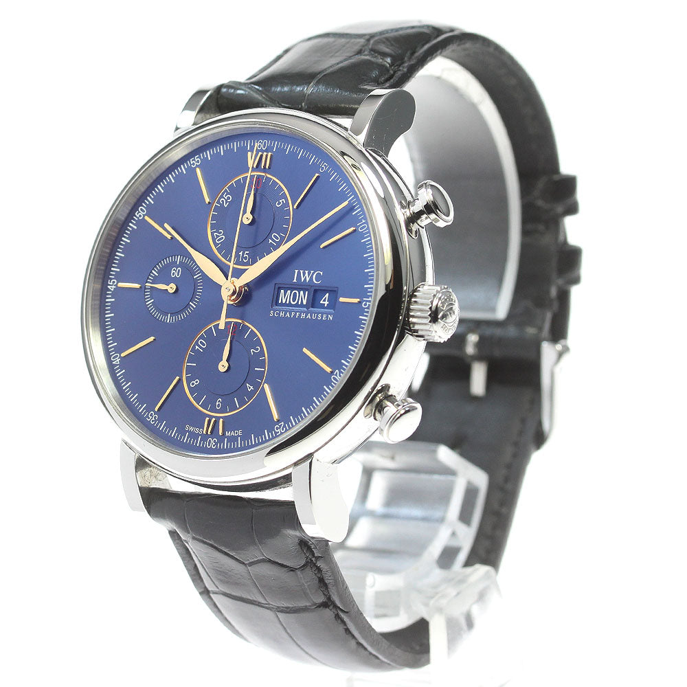 IWC SCHAFFHAUSEN Portofino IW391036 Chronograph day date Navy Dial Automatic Men's Watch_869928