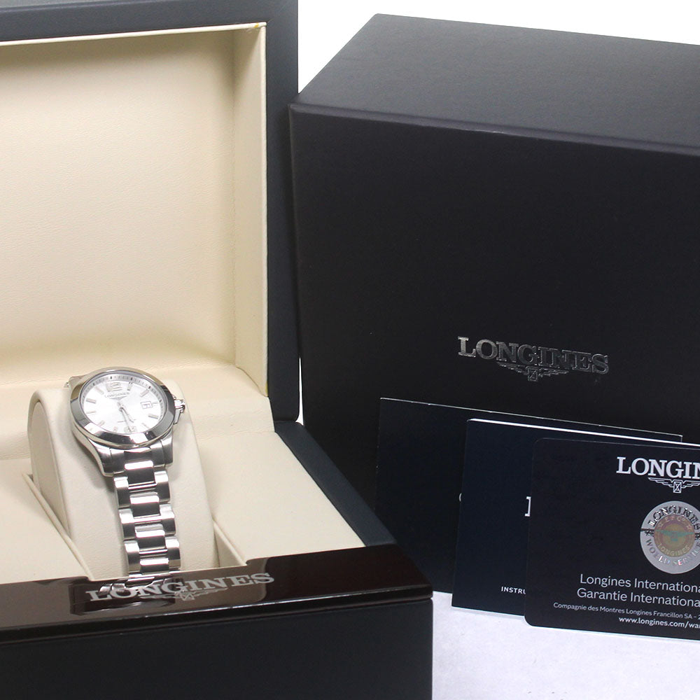 LONGINES Conquest L3.376.4 Date Silver Dial Quartz Ladies Watch_869930