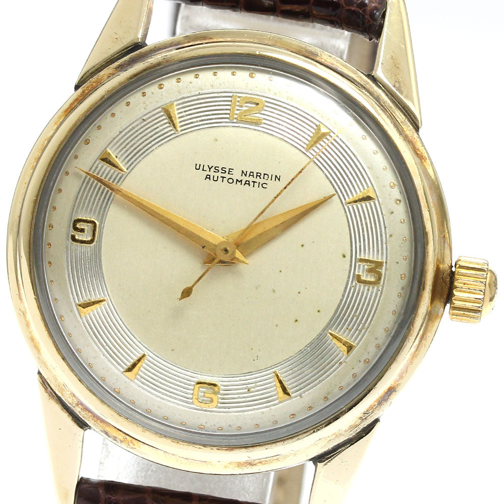 Ulysse Nardin K18YG Vintage Silver Dial Automatic Men's Watch_869941