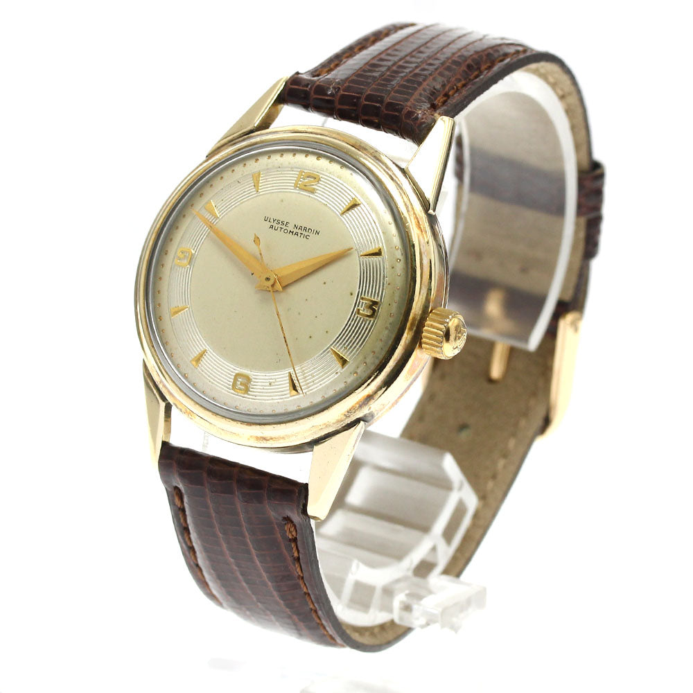 Ulysse Nardin K18YG Vintage Silver Dial Automatic Men's Watch_869941