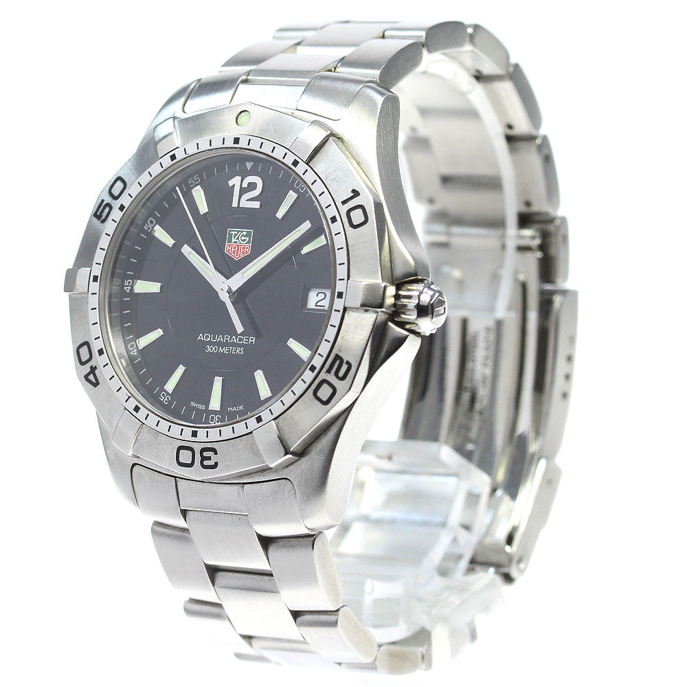 TAG HEUER Aqua racer WAF1110 Date Black Dial Quartz Men's Watch_869954