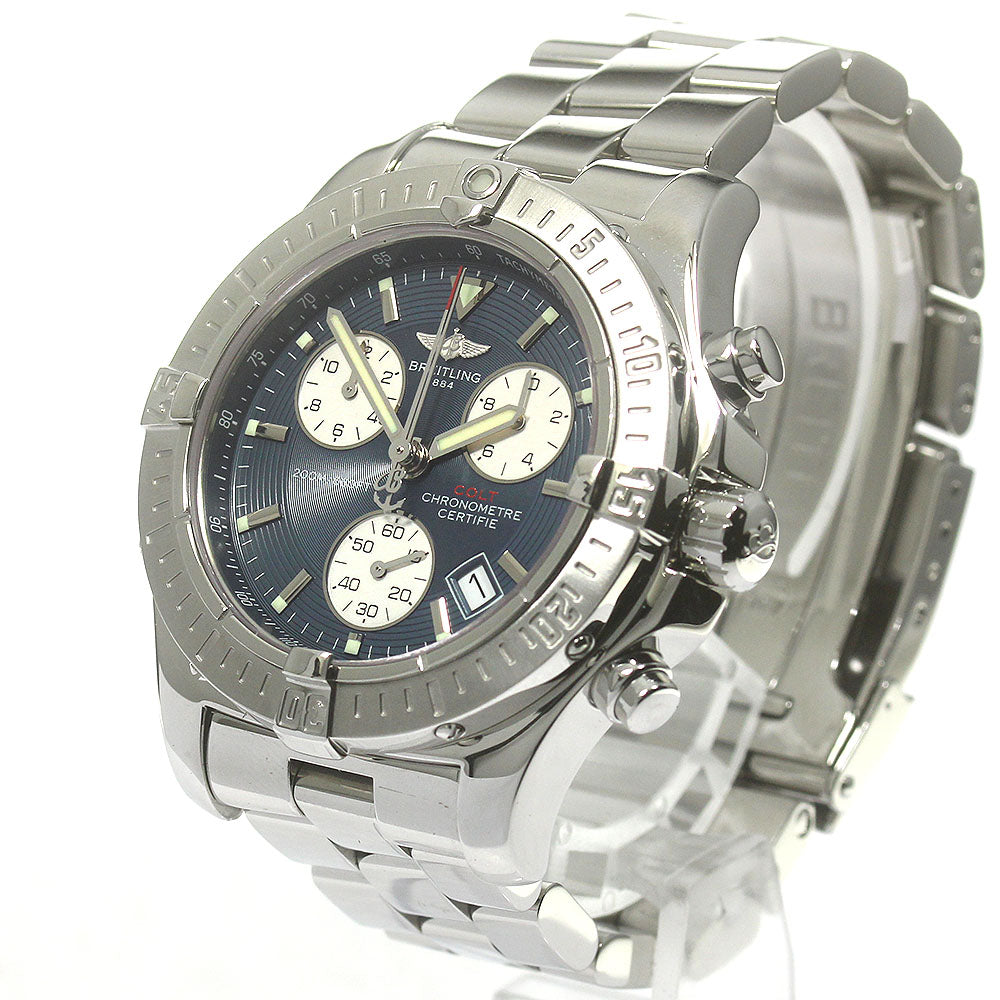 BREITLING Colt A73380 Chronograph Navy Dial Quartz Men's Watch_869957