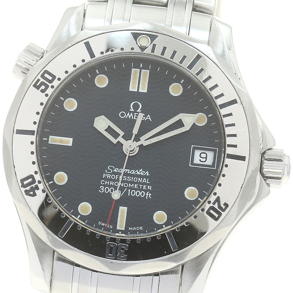 OMEGA Seamaster300 2552.80 Date Navy Dial Automatic Boy's Watch_869997